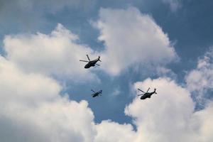 London in the UK in June 2022. A view of the RAF Flypast to celebrate the Queens Platinum Jubilee. photo