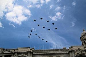 London in the UK in June 2022. A view of the RAF Flypast to celebrate the Queens Platinum Jubilee. photo