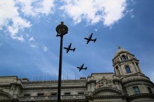 London in the UK in June 2022. A view of the RAF Flypast to celebrate the Queens Platinum Jubilee. photo