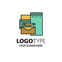 Advertising Branding Identity Corporate Business Logo Template Flat Color vector