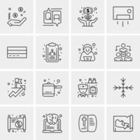 16 Business Universal Icons Vector Creative Icon Illustration to use in web and Mobile Related project