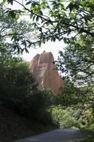 cerro rojo en las medulas, antiguas minas de oro foto