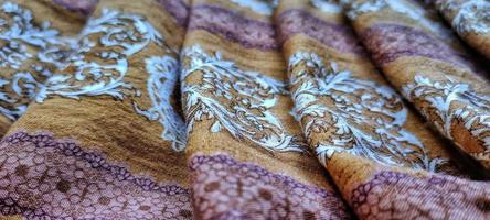 Yogyakarta, September 2022. Traditional batik cloth that forms a lined pattern photo