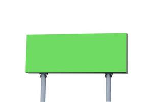 Outdoor billboard with green background mock up. clipping path photo