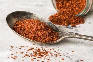 Aleppo Peppers on a Spoon photo