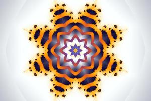 Ilustración 3d de un zoom kaleidoskop en el infinito conjunto matemático mandelbrot fractal. foto