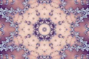 3D-Illustration of a Kaleidoskop zoom into the infinite mathematical mandelbrot set fractal. photo