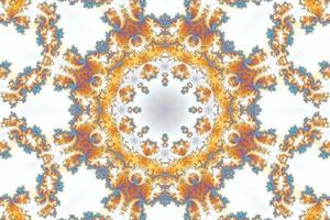 3D-Illustration of a Kaleidoskop zoom into the infinite mathematical mandelbrot set fractal. photo