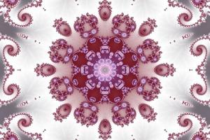 3D-Illustration of a Kaleidoskop zoom into the infinite mathematical mandelbrot set fractal. photo