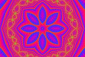 3D-Illustration of a Kaleidoskop zoom into the infinite mathematical mandelbrot set fractal. photo