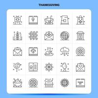 OutLine 25 Thanksgiving Icon set Vector Line Style Design Black Icons Set Linear pictogram pack Web and Mobile Business ideas design Vector Illustration