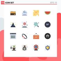 16 Creative Icons Modern Signs and Symbols of fruit meal email food cheese Editable Pack of Creative Vector Design Elements
