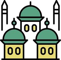 iconos de ramadán oración islámica musulmana y ramadán kareem iconos de línea delgada establecen símbolos modernos de estilo plano aislados en blanco para infografías o uso web vector