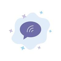 Message Chat Chatting Sand Blue Icon on Abstract Cloud Background vector