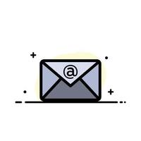 Email Inbox Mail  Business Flat Line Filled Icon Vector Banner Template