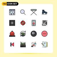 16 Creative Icons Modern Signs and Symbols of skates ice ui boot household Editable Creative Vector Design Elements