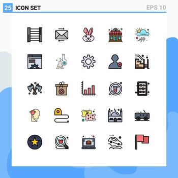 25 Creative Icons Modern Signs and Symbols of data tool rabbit application store Editable Vector Design Elements