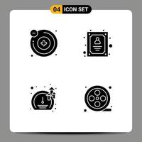 Set of Modern UI Icons Symbols Signs for atoms speed account worker movie Editable Vector Design Elements