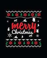 Merry Christmas t shirt template design. vector