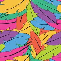 Seamless pattern with feathers. Vector illustration.