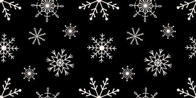 Vector flat hand drawn christmas seamless pattern
