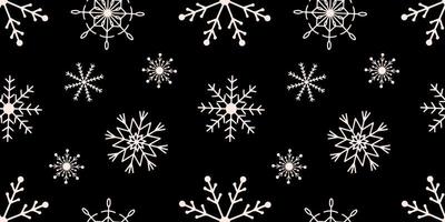 Vector flat hand drawn christmas seamless pattern