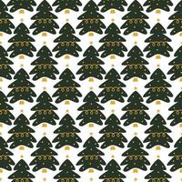 Vector flat hand drawn christmas seamless pattern