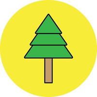 Pine Tree Filled Icon vector