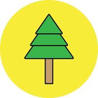 Pine Tree Filled Icon vector