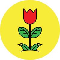 Rose Filled Icon vector