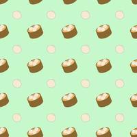 Dim sum and basket, seamless pattern, vector. vector