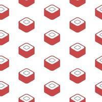 Sushi roll red, seamless pattern, vector. vector