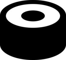 Sushi roll round shape, vector. vector