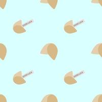 Fortune cookie, seamless pattern, vector. vector