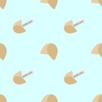 Fortune cookie, seamless pattern, vector. vector