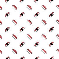 Salmon sushi, seamless pattern, vector. vector