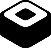 Sushi roll square shape, vector. vector