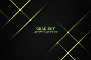 Vector green neon light on dark gray metallic overlap design. Futuristic technology background.