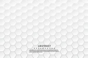 Vector abstract white and gray hexagon pattern. Geometric background.
