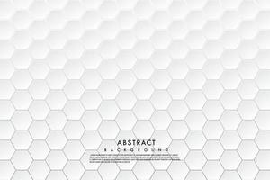 Vector abstract white and gray hexagon pattern. Geometric background.