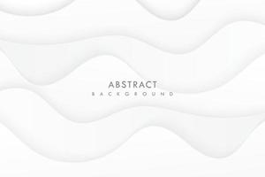 Vector abstract white gradient paper cut background.