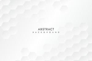 Vector abstract white and gray hexagon. Geometric background.