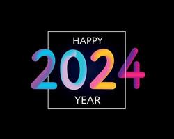 Happy new year 2023 2024 future metaverse neon text neon with metal effect, numbers and futurism lines. Vector greeting card, banner, congratulation poster 3d illustration.