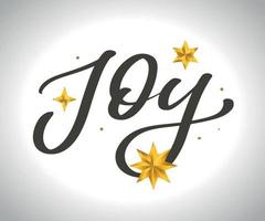 Joy text vector written with an elegant typography.