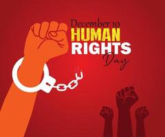 International Human Rights Day. Human Rights people concept.10 December. Template for background, banner, card, poster. Vector illustration.