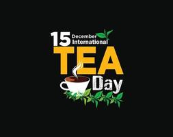 concepto del día internacional del té. día del té en el reino unido, 21 de abril. día importante. ilustración vectorial vector