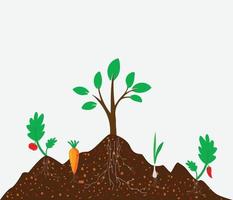 World Soil day and Earth day. December 5. Suitable for greeting card. concept for banner or poster design. Vector Illustration