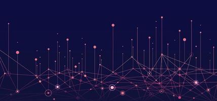 Network background. Connections with dots and lines. Vector illustration