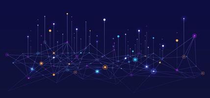 Network background. Connections with dots and lines. Vector illustration