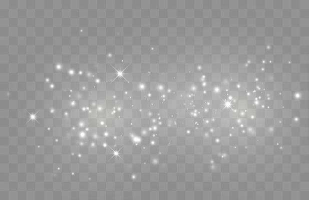 Bokeh lights isolated. Transparent blurred shapes. Abstract light effect.